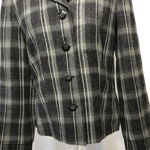 Jones Wear Studio Gray Plaid Jacket/Blazer - Picture 3 of 8